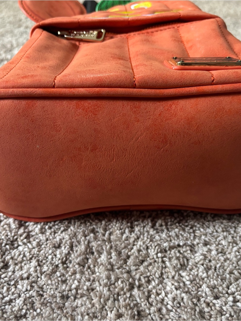 Loungefly Orange Pumpkin Mickey Ear Mini Backpack - Picture 2 of 6